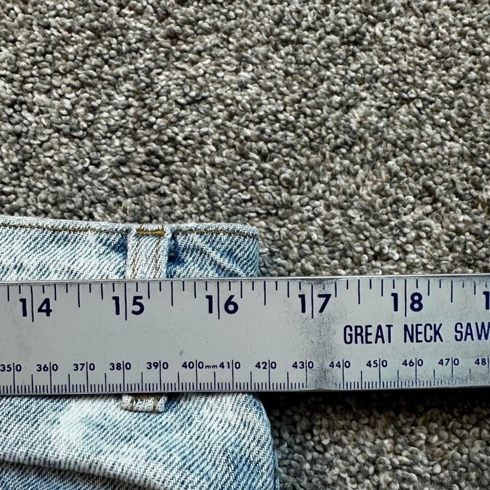 Vintage‎ Levi's orange tab 550 bleach stained punk grunge denim shorts fits 33 - Picture 5 of 6